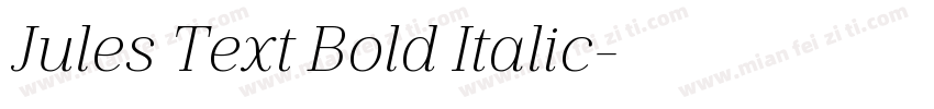 Jules Text Bold Italic字体转换